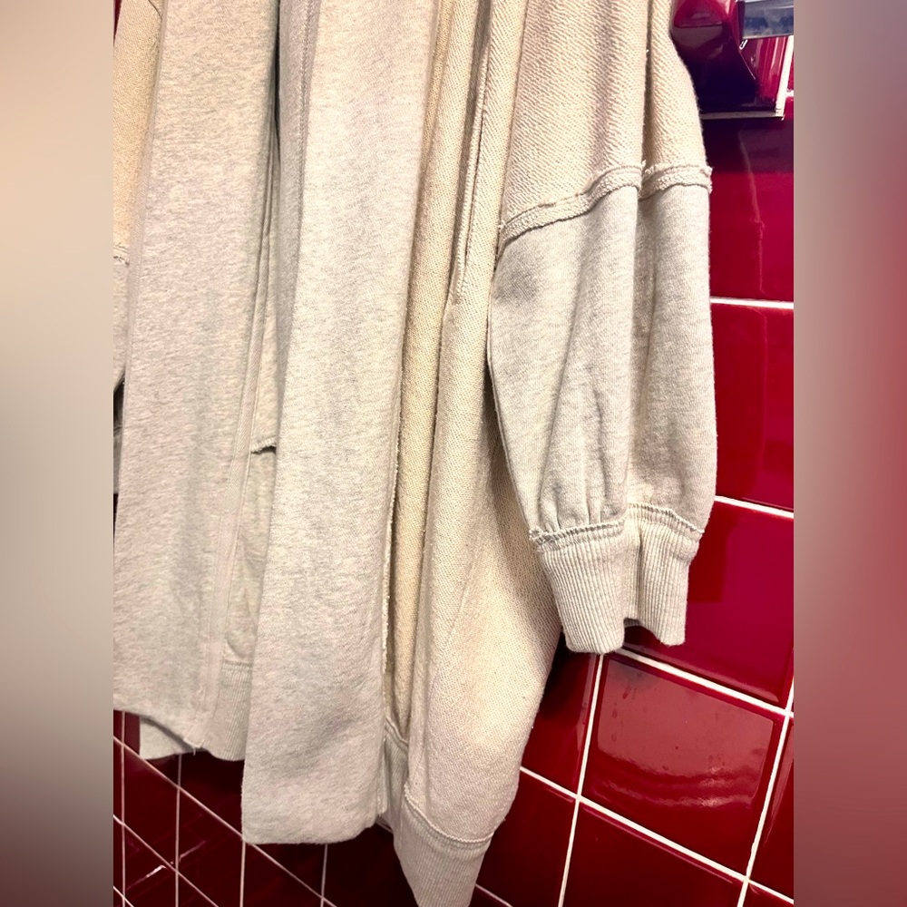 Free People Cozy Hooded Open Cardigan in Cream - Picture 10 of 16